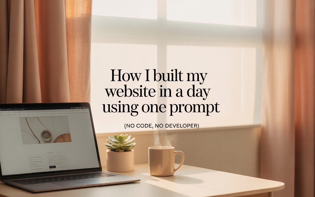 How I Built My Website in a Day Using One Prompt (No Code, No Developer)